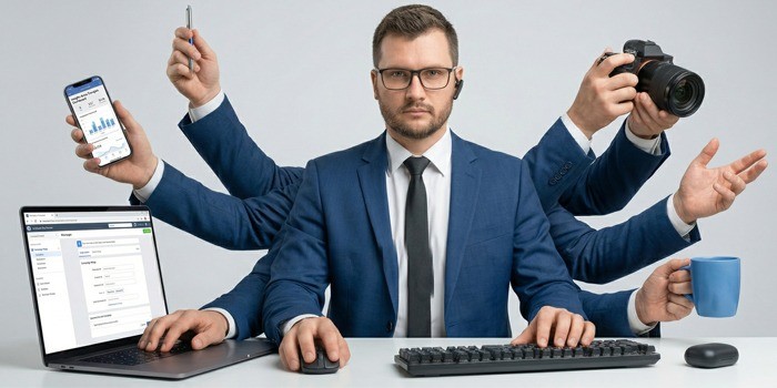 emprendedor multitasking